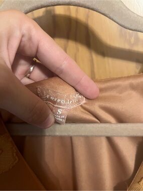 Love, Cecilia Rust Brown Satin Blouse - Small